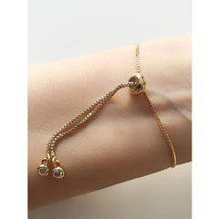 Gold Blue Evil Eye Nazariya Mother Of Pearl CZ Bracelet