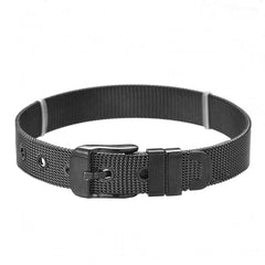 Mesh Belt Buckle Black Surgical Stainless Steel Adjustable Bracelet