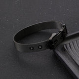 Mesh Belt Buckle Black Surgical Stainless Steel Adjustable Bracelet