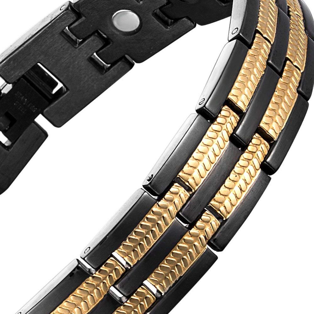 Titanium Stainless Steel Black Gold Magnet Health Therapy Bio Energy B ZIVOM
