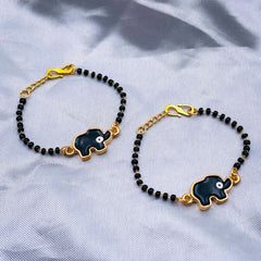 Black Beads Turkish Evil Eye Hand Mangalsutra Pack Of 2 Kids