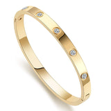 Gold Stainless Steel Openable Kada For Women