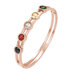 Stainless Steel Rose Gold Openable Kada Bangle Women