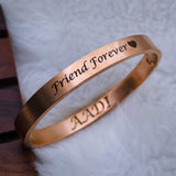 8mm Customized Personalised Laser Engraved Stainless Steel Gold Openable Bangle Cuff Kada For Men