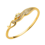 Running Panther Cubic Zirconia Gold Openable Bangle Kada For Women