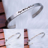 5mm Matte Finish 316 Surgical Stainless Steel Customized Personalised Laser Engraved Free Size Cuff Kada Bangle Bracelet Unisex