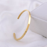 5mm Matte Finish 316 Surgical Stainless Steel Gold Free Size Cuff Kada Bangle Bracelet Unisex