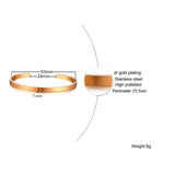 5mm Matte Finish 316 Surgical Stainless Steel Gold Free Size Cuff Kada Bangle Bracelet Unisex