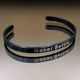 5mm Matte Finish 316 Surgical Stainless Steel Customized Personalised Laser Engraved Free Size Cuff Kada Bangle Bracelet Unisex