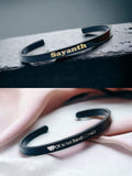 5mm Matte Finish 316 Surgical Stainless Steel Customized Personalised Laser Engraved Free Size Cuff Kada Bangle Bracelet Unisex