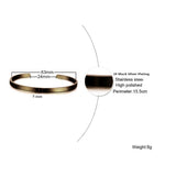 5mm Matte Finish 316 Surgical Stainless Steel Black Free Size Cuff Kada Bangle Bracelet Unisex