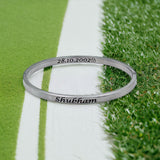 4mm Matte Finish 316 Surgical Stainless Steel Silver Customized Personalised Laser Engraved Kada Bangle Bracelet Unisex