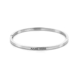 4mm Matte Finish 316 Surgical Stainless Steel Silver Customized Personalised Laser Engraved Kada Bangle Bracelet Unisex