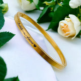 4mm Matte Finish 316 Surgical Stainless Steel Silver Customized Personalised Laser Engraved Kada Bangle Bracelet Unisex