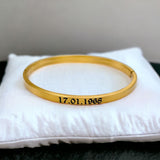 4mm Matte Finish 316 Surgical Stainless Steel Silver Customized Personalised Laser Engraved Kada Bangle Bracelet Unisex