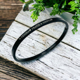 4mm Matte Finish 316 Surgical Stainless Steel Silver Customized Personalised Laser Engraved Kada Bangle Bracelet Unisex