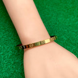 Screw Stainless Steel Gold bangle Kada Cuff Unisex