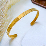 Screw Stainless Steel Gold bangle Kada Cuff Unisex