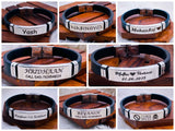 Customized Personalised Letter Engraved ID Wrist Band Bracelet Men