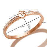 Love Lock Cubic Zirconia 18K Gold Stainless Steel Openable Kada bangle for Women