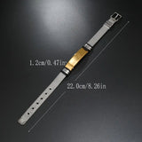 Mesh Stainless Steel Gold Silver Customized Personalised Laser Engraved Wrist Watch Band ID Bracelet For Men