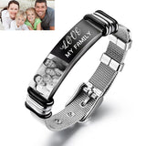 Mesh Stainless Steel Gold Silver Customized Personalised Laser Engraved Wrist Watch Band ID Bracelet For Men