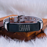 Mesh Stainless Steel Gold Silver Customized Personalised Laser Engraved Wrist Watch Band ID Bracelet For Men