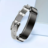 Mesh Stainless Steel Gold Silver Customized Personalised Laser Engraved Wrist Watch Band ID Bracelet For Men