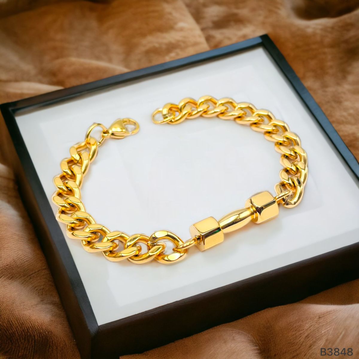 Rolo Link Bracelet 18k Gold - 6 ICE