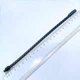 Popcorn Black 316L Stainless Steel Magnetic Clasp Bracelet For Men