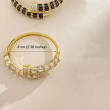 Gothic Nail Baguette Cubic Zirconia 18K Gold Openable Kada Bracelet For Women