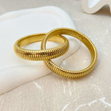 12mm Dual Layer Stretchable Snake Elastic Silver Anti Tarnish Stainless Steel Bangle Bracelet for Women