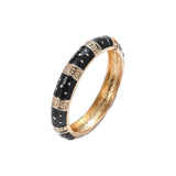 Traditional Enamel Pink 18K Gold Anti Tarnish Openable Kada For Women