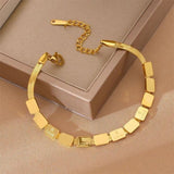Love 18K Gold Stainless Steel Anti Tarnish Snake Chain Bracelet For Women