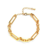 Link Chain 18K Gold Anti Tarnish Chain Bracelet For Women