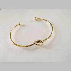 Knot 18K Gold Anti Tarnish Bracelet Cuff For Women