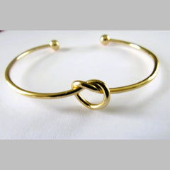 Knot 18K Gold Anti Tarnish Bracelet Cuff For Women