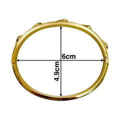 Drop Cubic Zirconia 18K Gold Anti Tarnish Openable Kada Bracelet For Women