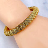 Winded Rope 18K Gold Stainless Steel Stainless Steel Flexible Bracelet For Women