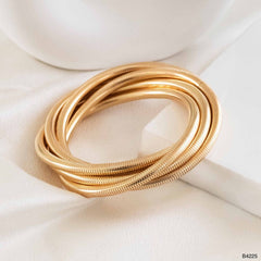 Snake Triple Layer 18K Gold Anti Tarnish Bracelet For Women
