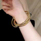 Snake Triple Layer 18K Gold Anti Tarnish Bracelet For Women