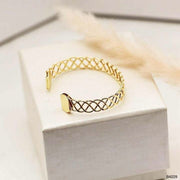 Wave 18K Gold Anti Tarnish Cuff Bracelet For Women