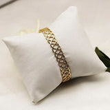 Wave 18K Gold Anti Tarnish Cuff Bracelet For Women