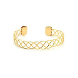 Wave 18K Gold Anti Tarnish Cuff Bracelet For Women