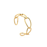 Big Links 18K Gold Anti Tarnish Cuff Bracelet For Women