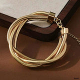 Snake 18K Gold Anti Tarnish Layer Chain Bracelet For Women