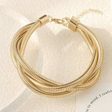 Snake 18K Gold Anti Tarnish Layer Chain Bracelet For Women