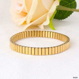 18K Gold Anti Tarnish Flexible Stackable Bracelet For Women