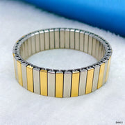 Two Tone Multi 18K Gold Silver Anti Tarnish Flexible Stackable Bracelet For Women