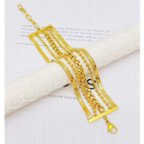 18K Gold Stainless Steel Anti Tarnish Snake Ball Curb Layered Chain Bracelet For Women